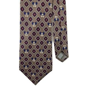 VTG Disney Mickey Mouse Balancine "The Tie Works" Men's Tie 100% Silk USA Made